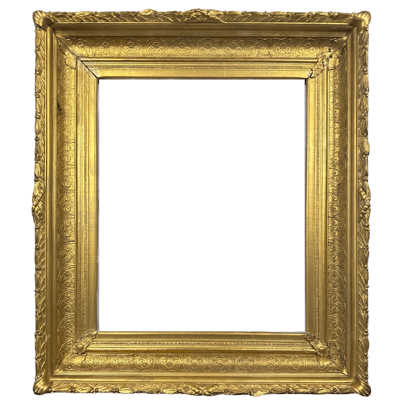 1870s Hudson River Gilt Frame with Arched Floral Detail – Worth and Company