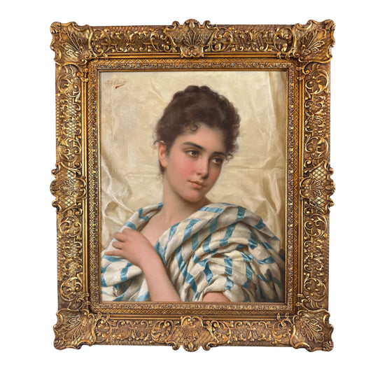 An Italian Beauty by Tito Conti - Full Image with Frame