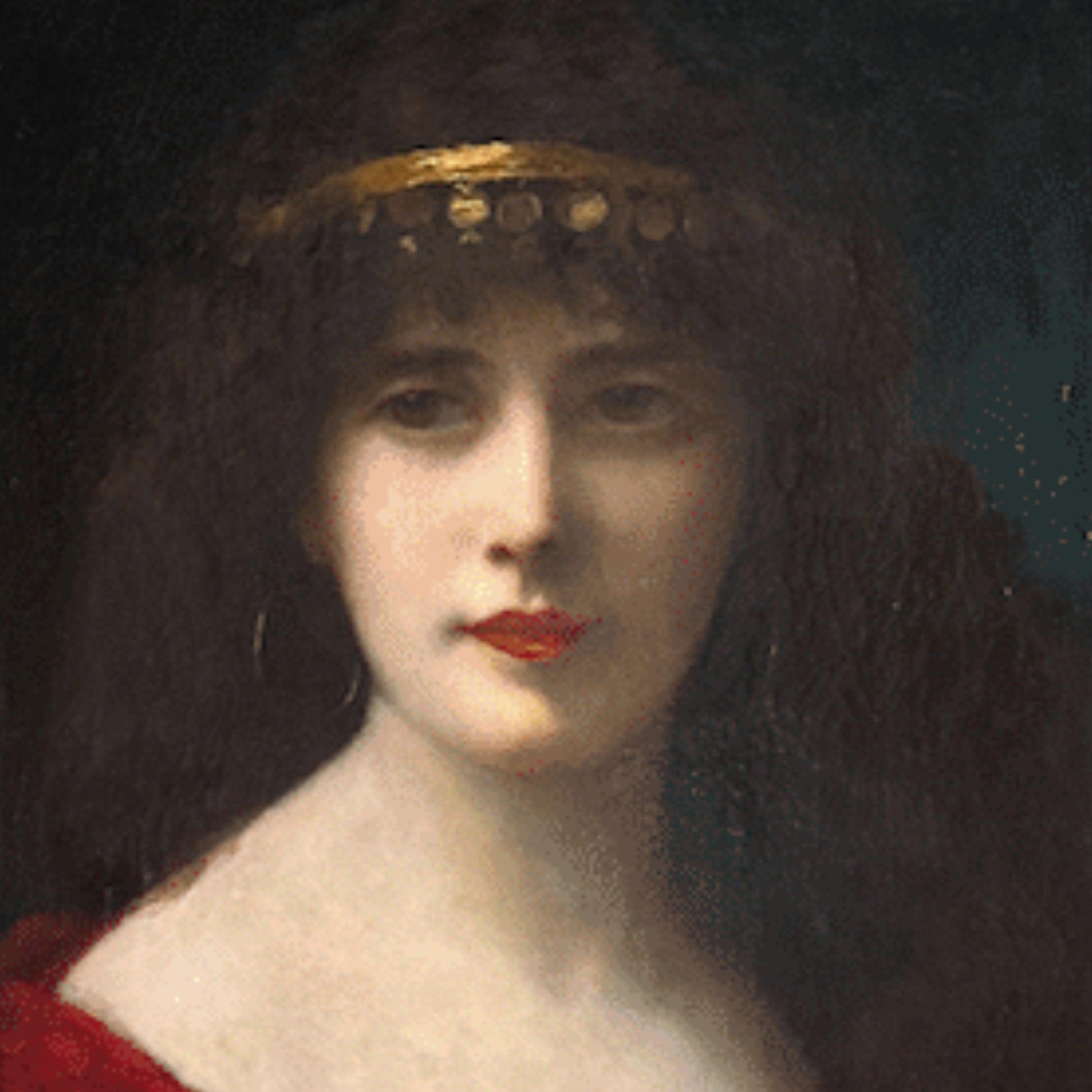 "Gypsy Portrait" by Angelo Asti, Subject Detail