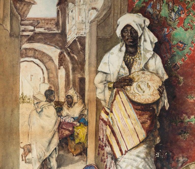 "Arabian Charger Seller" by Antonio Rivas - Composition Detail