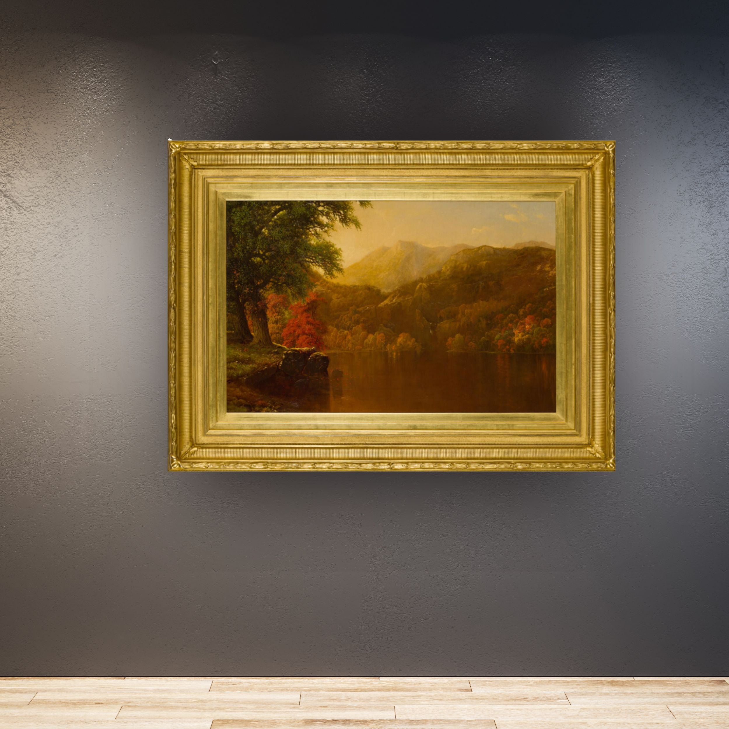 "Autumn Scene with Lake" by William Mason Brown - In Situ