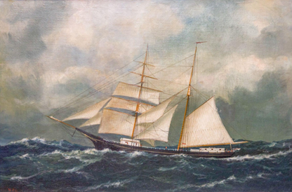 Brigantine at Sea