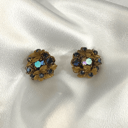 Demario Carnival Earrings - Pair - on satin background