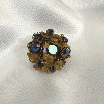 Demario Carnival Earrings - single earring - on satin background