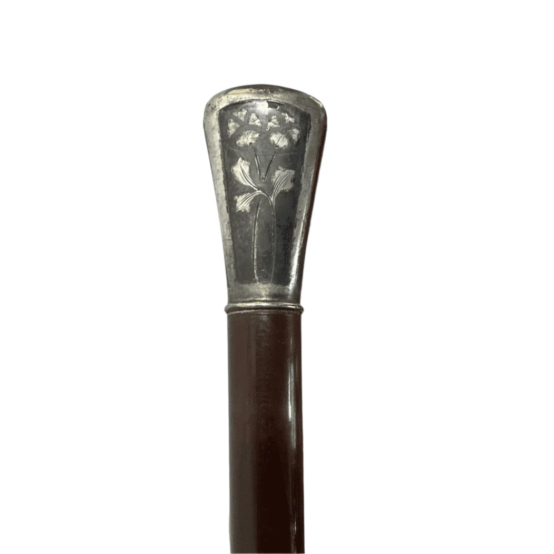 Elegant Antique Knob Handle Unique Silver  Walking Stick Cane - Knob Handle