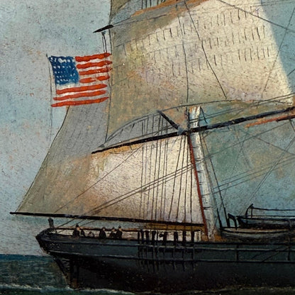 American Clipper Ship at Sea by Antonio Jacobsen, Signed and Dated 1917
