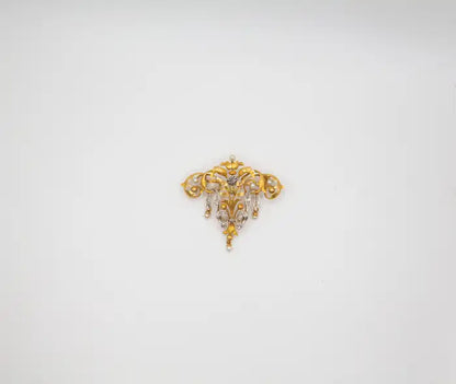 Antique 18k Yellow Gold Art Nouveau Brooch Circa 1900