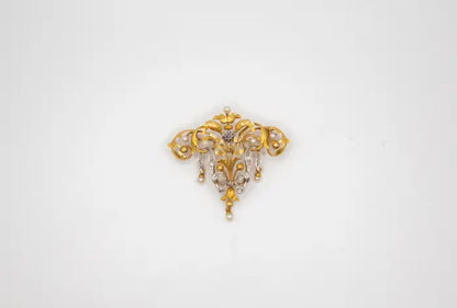 Antique 18k Yellow Gold Art Nouveau Brooch Circa 1900