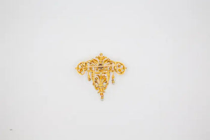 Antique 18k Yellow Gold Art Nouveau Brooch Circa 1900