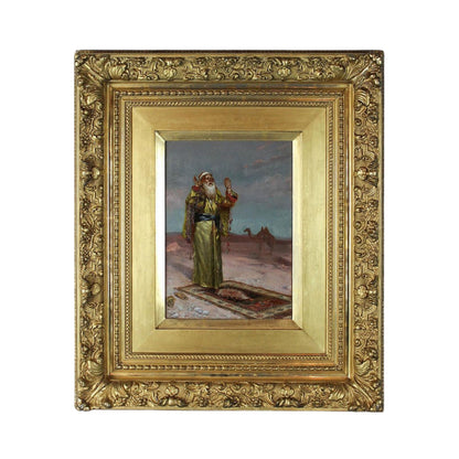 "Praying in the Desert" by Rudolph Ernst, with antique Frame 