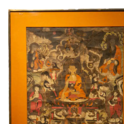 Tibetan Thangka Buddha with Attendants