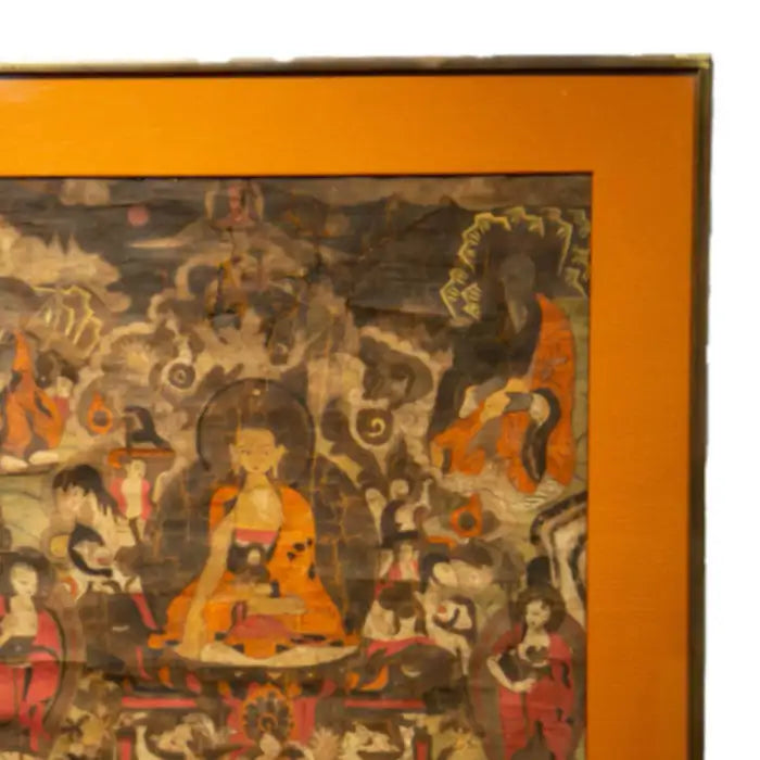 Tibetan Thangka Buddha with Attendants