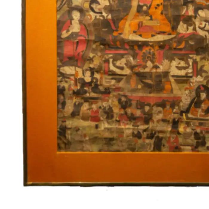 Tibetan Thangka Buddha with Attendants
