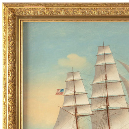 "The Clipper Ship Reporter" by Hin Qua - Frame Detail, Upper Left