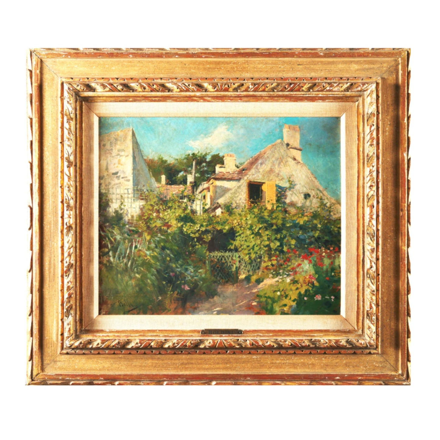 "The Kitchen Garden" by Giovanni Boldini - Complete with Frame