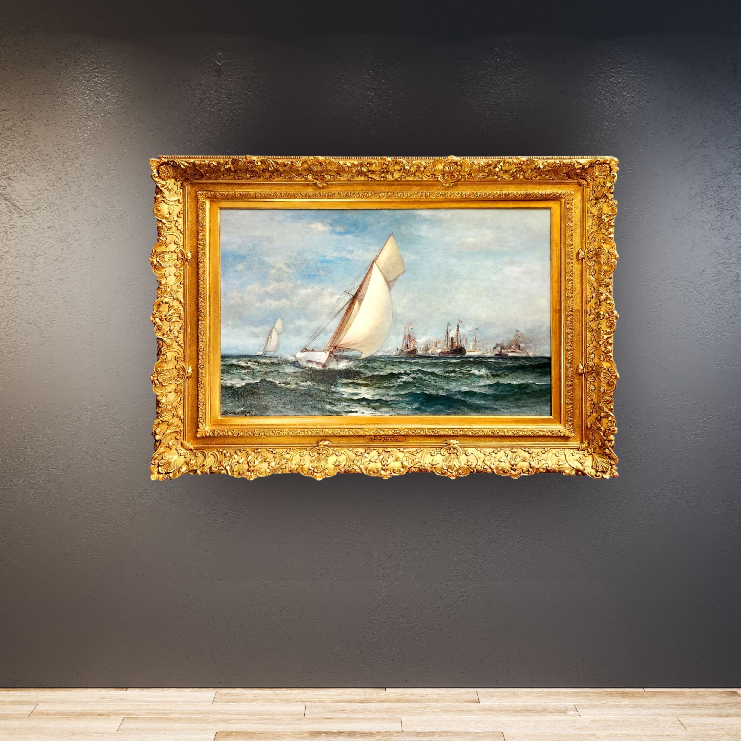 "The Winning Yacht" by Edward Moran - In Situ