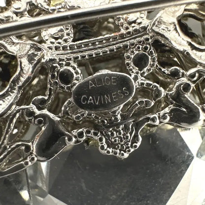 Signed Alice Caviness Fashion Brooch Beautiful Vintage Stunning Glass Brooch