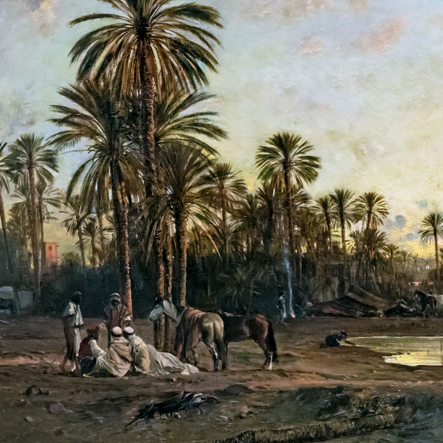 'At the Oasis' by Victor Pierre Huguet