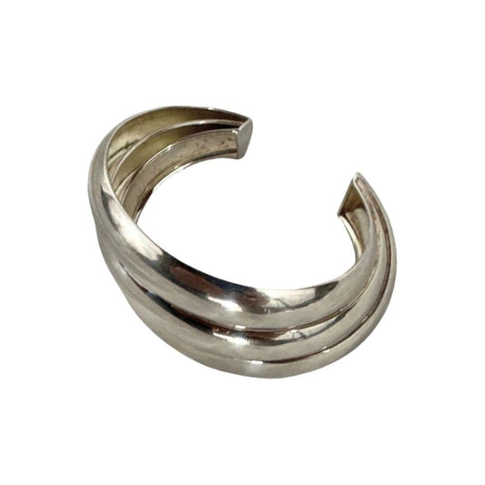 Vintage Sterling Silver Fashion Cuff Bracelet