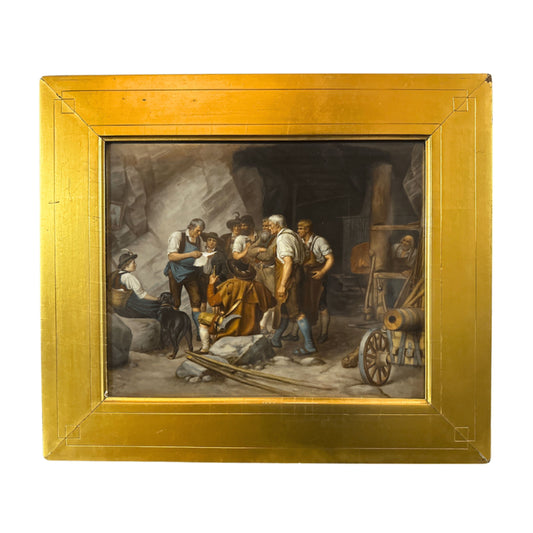 "Vor Den Aufstrand 1809 in Tirol" by KPM, with antique frame