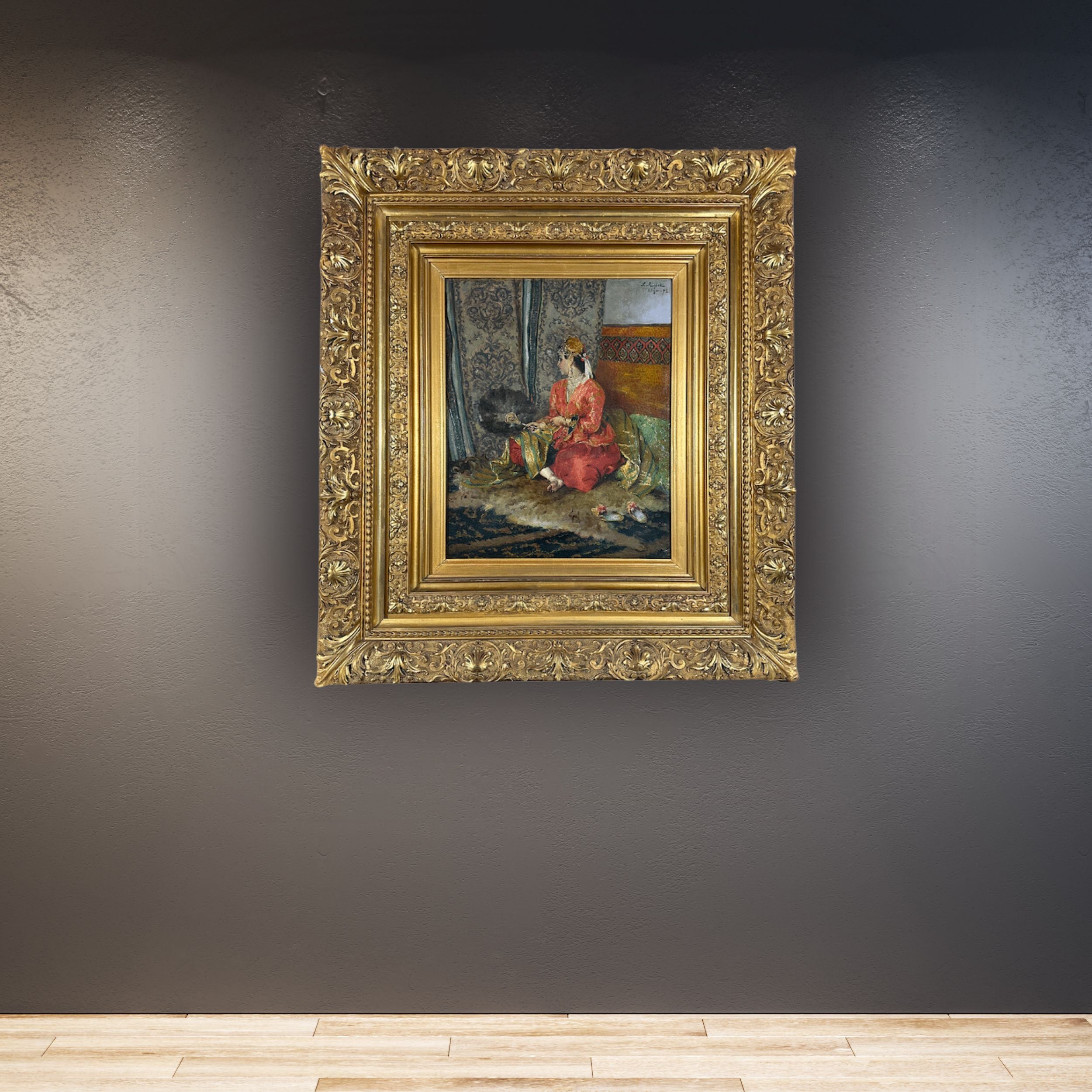 "Waiting on his Arrival" by Ferdinand Victor Leon Roybet - In Situ