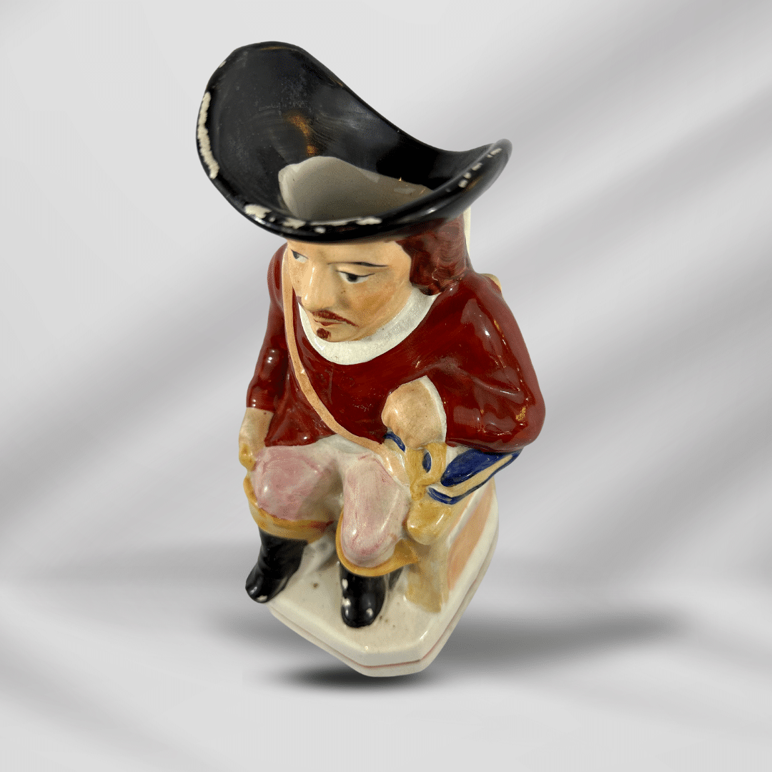 Hand Painted  Antique Staffordshire Pearlware Toby Jug Pitcher 19th Century image 2