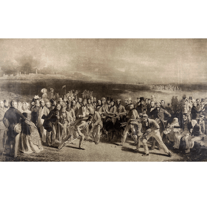 "The Golfers" Antique Itching image 2