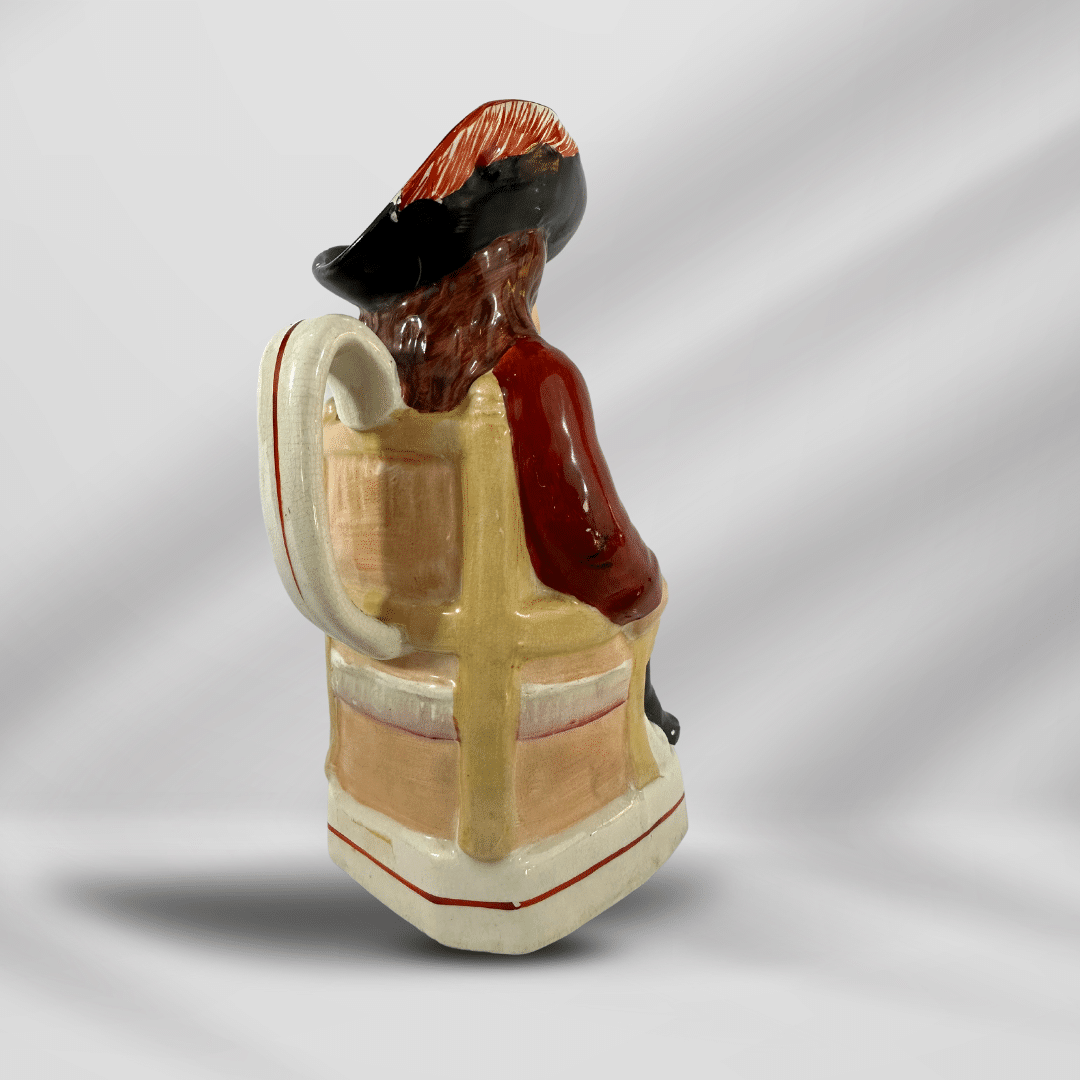 Hand Painted  Antique Staffordshire Pearlware Toby Jug Pitcher 19th Century image 3