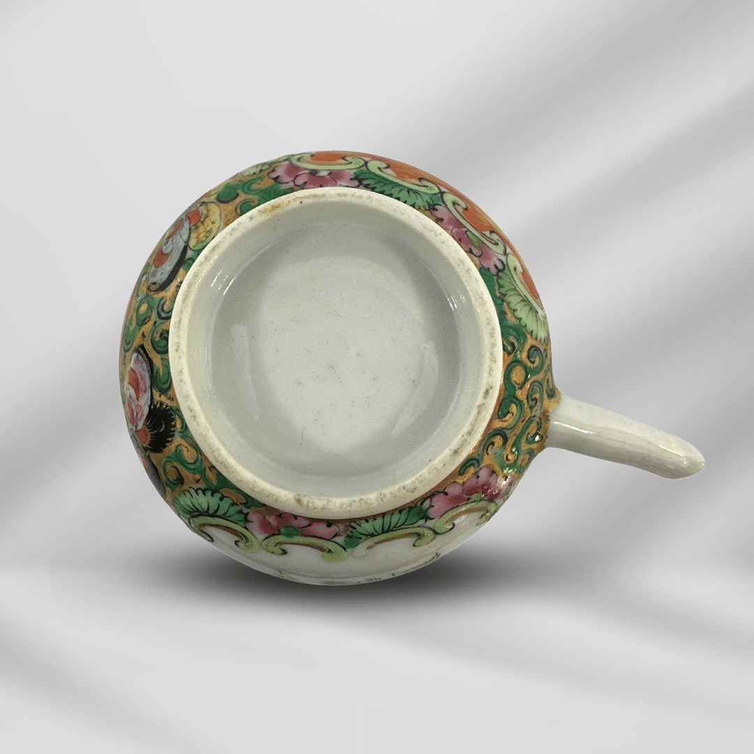 Antique Rose Medallion Chinese Hand Painting Porcelain Tea , Coffee Cup image 4