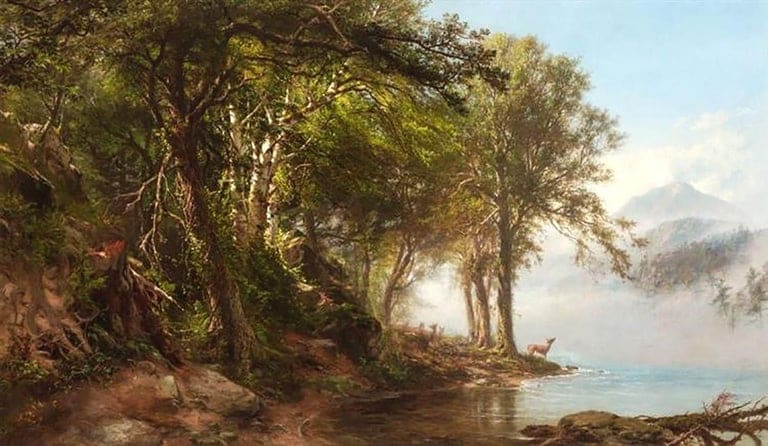 "Morning in the Adirondacks" By James McDougal Hart Circa 1863 image 1