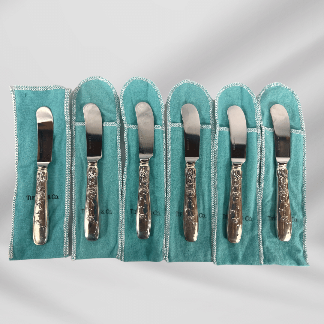 Vintage Tiffany & Co Butter Knife Set Of 6 image 1