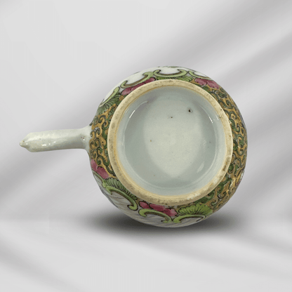 Antique Art Hand Painting Rose Medallion Chinese Porcelain Coffee Tea Cup image 3