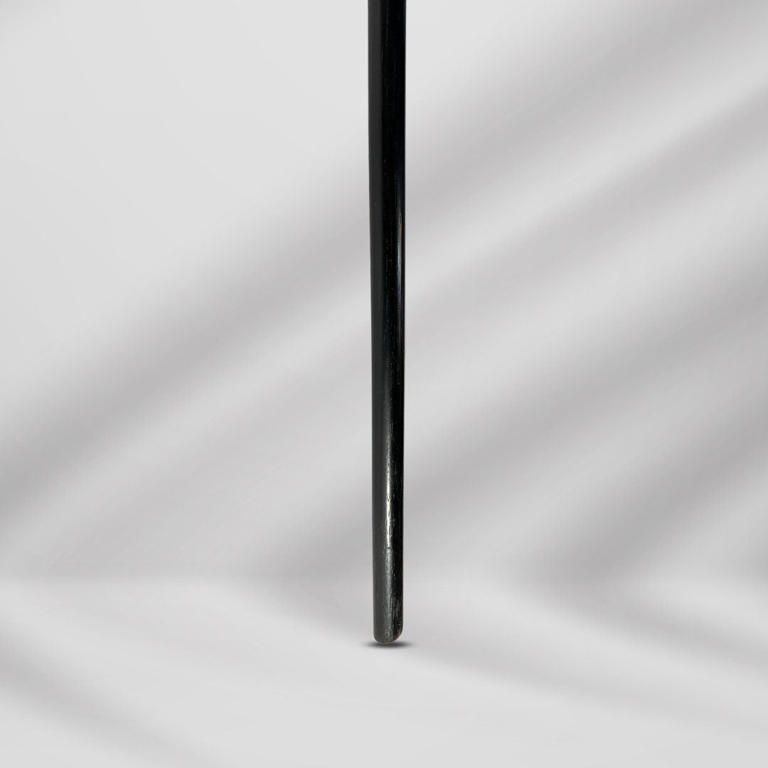Antique Walking Stick. Elegant Black Cane with Gold-Plated Knob Handle, Signed Skinner Halifax.
