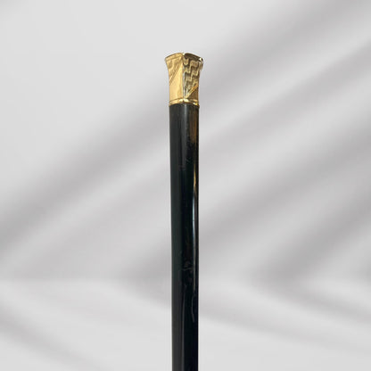 Antique Gold Plate Knob Handle Best luxury Walking Stick Cane Black Color