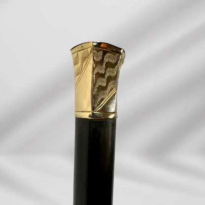 Antique Gold Plate Knob Handle Best luxury Walking Stick Cane Black Color