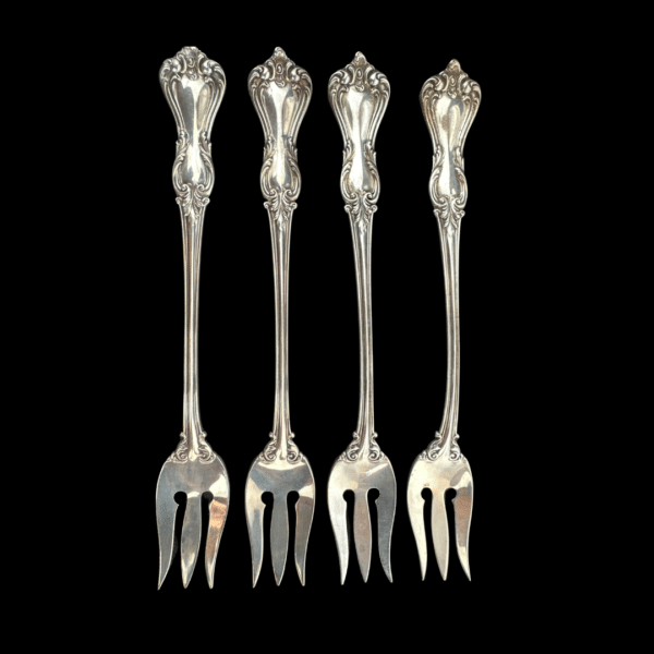 Antique Sterling Silver Small Fork Set Of Four